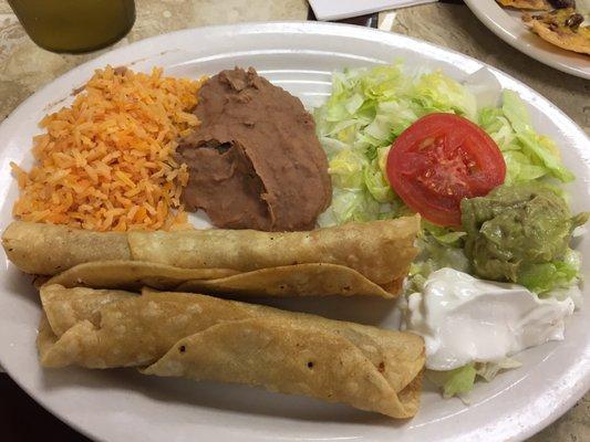 Flautas. One beef and one chicken