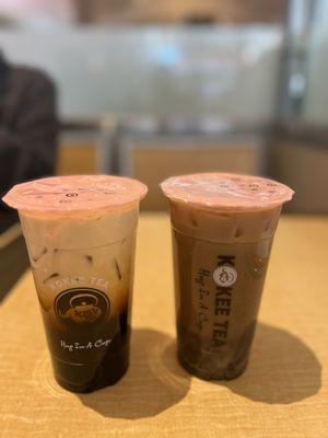 Thai tea and orea tea