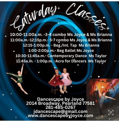 We have Saturday classes!