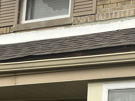 His "repair" included making the roof look like this. Very shoddy workmanship.