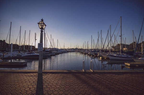 Golden Hour at Waterford Harbor. @astockshot