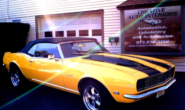 68 Camaro Rally Sport- Interior restoration with convertible top installation