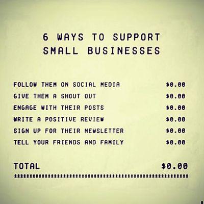 Help support small businesses