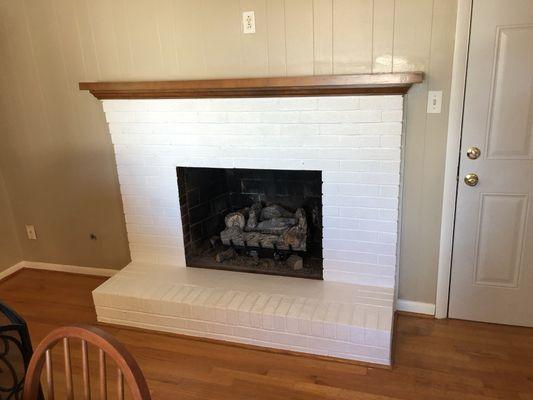 After picture of fireplace makeover