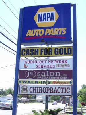 We are just across the bridge from Newburyport on Route 1 in the Napa Auto Parts Plaza.