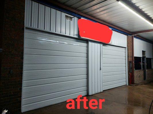 After pic of roll up door