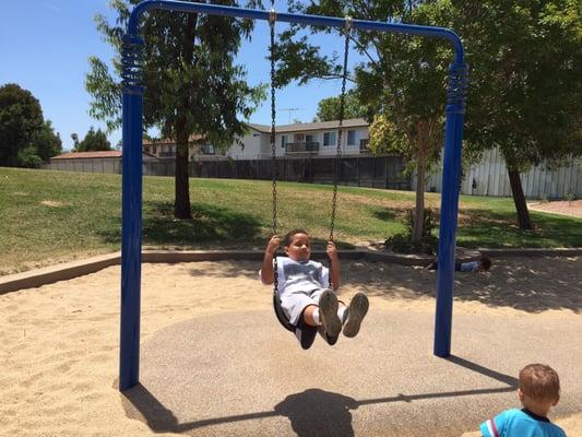 And swings for the big kids