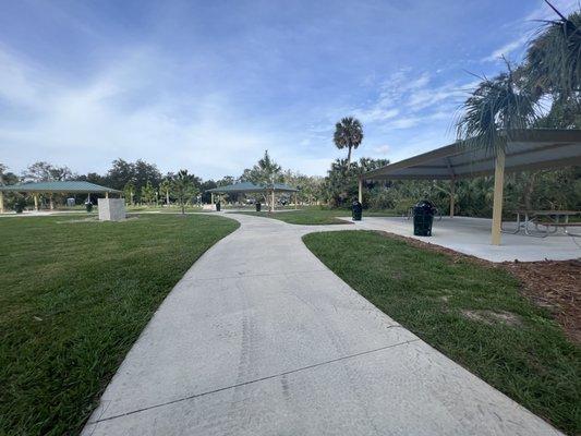 Pavilions with only 2 benches each