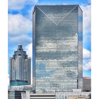 Reflective exterior of the Centennial Tower