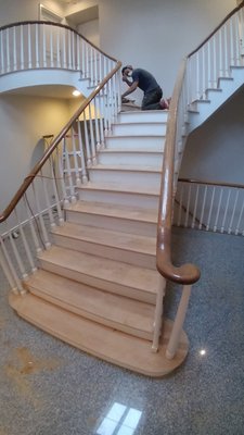 Imperial staircase job, sanding in progress