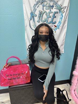 Traditional sew in and duffel bag combo