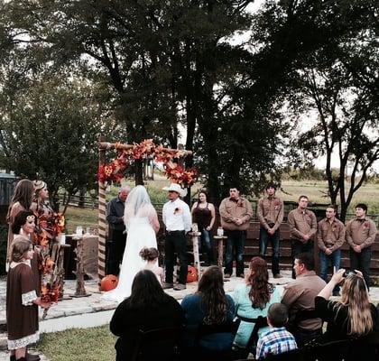 Outdoor wedding area