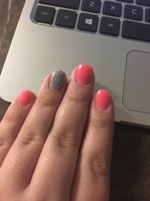 I tried a new nail place AND a new technique tonight. This is SNS