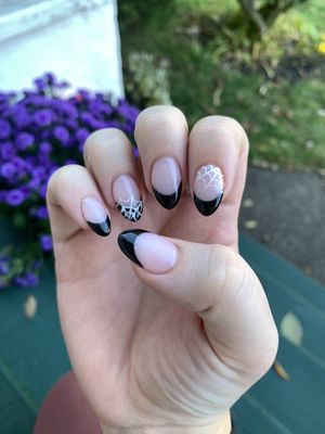 GelX nails with French and design