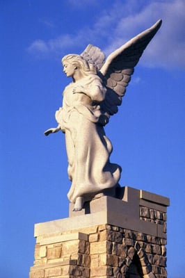 10ft granite sculpted angel - Valporaiso IN