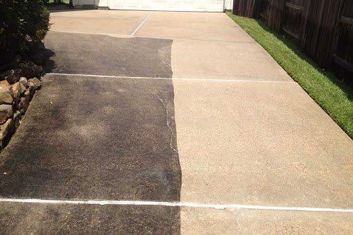 Driveway before & after