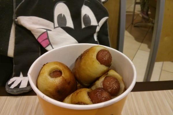 Mini pretzel dogs