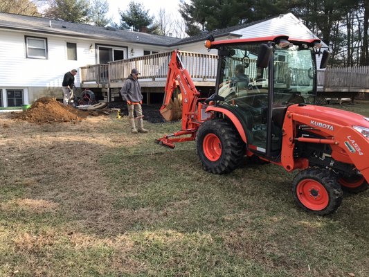 Septic system repair.