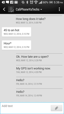 Amount of response I got after learning my GPS no longer worked.