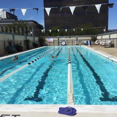 Equinox Fitness San Mateo Roof Top Pool  A great place to swim laps