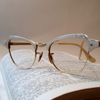 This is a stock photo of my vintage aluminum frames. I had Dr. Weber put in my prescription lenses into frames like these.