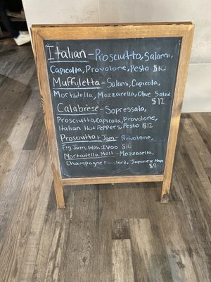 Sandwhich Menu