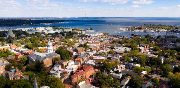 Aerial view of Maryland.