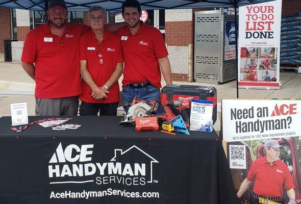 AHS Coppell Multi-Skilled Craftsman participating at one of our local Ace Hardware Store's Power Tool Demo day.