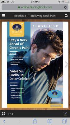 Roadside Physical Therapy PC provides all its patients monthly newsletter with valuable information .