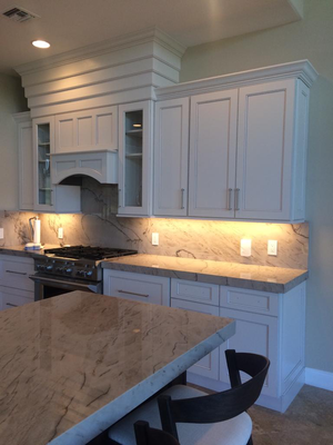 beautiful custom hood done by us HJ Kitchen & Granite, LLC