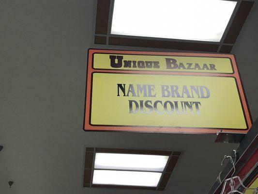 Name Brand Discount clothing store.