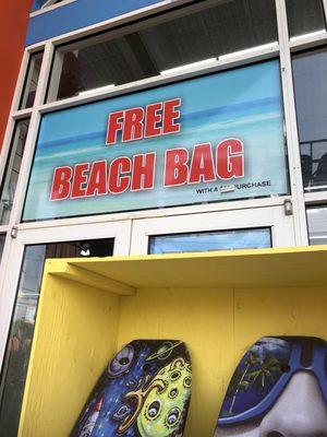 Free tote with purchase NOT