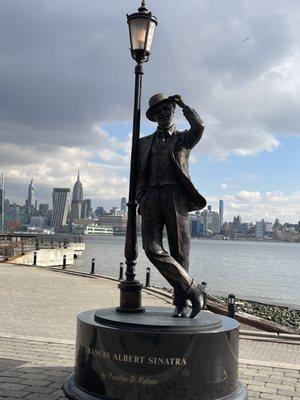 Frank Sinatra statue in Waterfront