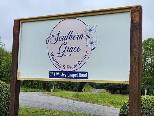 Southern Grace Event Center Sign