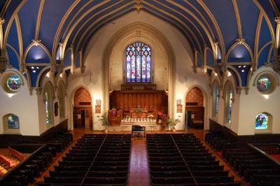 Interior of Brown Memorial Park Avenue.