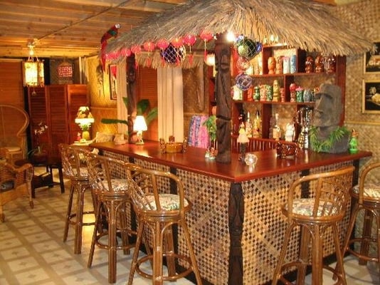 Glenn R. Tiki Bar using Home Depot lumber