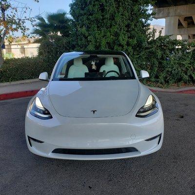 Tesla model 3 full front PPF aka Clear Bra done with Xpel Ultimate Plus.