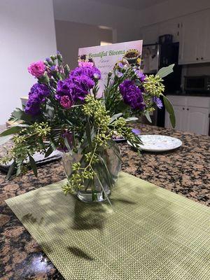 Delivered product, missing half the types of flowers and a quarter of the amount of flowers