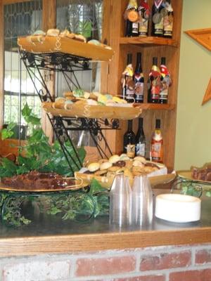 dessert bar at a wedding reception