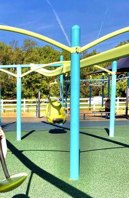 Black Rock Park -- new playground zip line! One standard, and one all-abilities