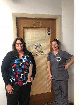 Nurse Practitioner Wendy Lunny and Patient Care Specialist Nicole representing our Lowell office!