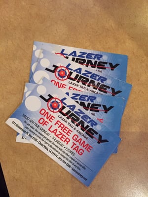 free lazer tag games we've been planning to use...if they ever open up for business again