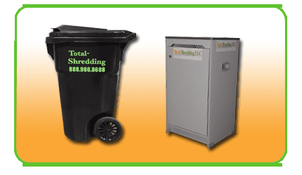 Free bins and carts with scheduled shredding service.