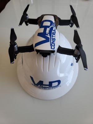 VHD construction,hard hat and drone equipment