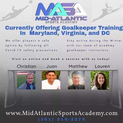 Academy soccer and goalkeeper trainers.