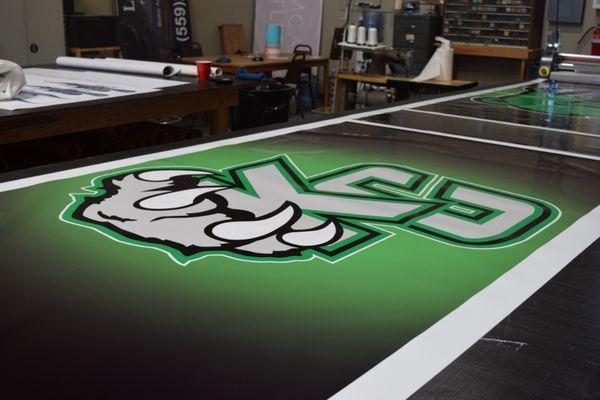 Large decal design and printed for a trailer wrap.