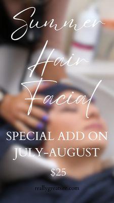 Time is running out! Add this Summer Hair Spa Treatment to your already scheduled appointment. Offer ends August 31st.