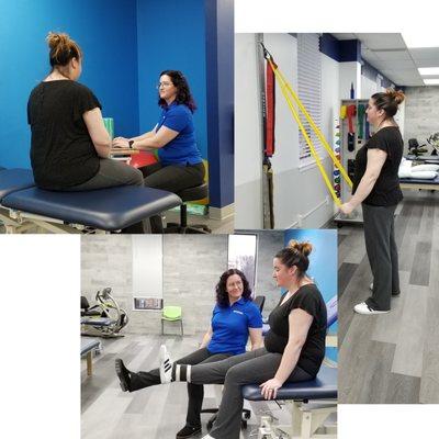 Photo collage of patient history and exercises