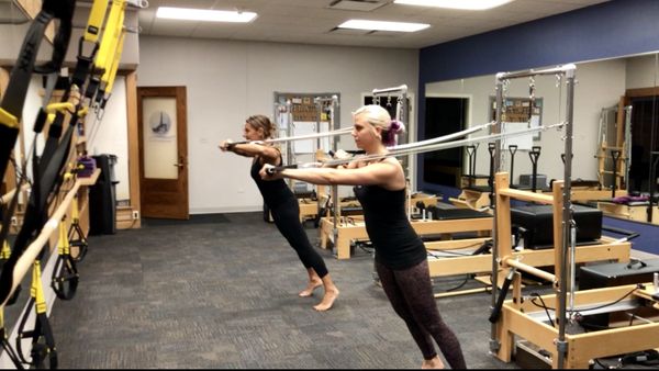 Arm workout on the Pilates Tower!