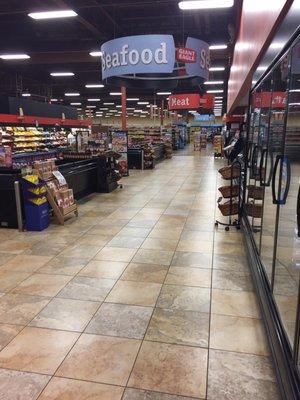 Spacious seafood department